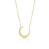 crescent moon and white diamond pendant necklace, in yellow gold <span class='visuallyhidden'>Call, text 323-404-2959 for shopping help.</span>