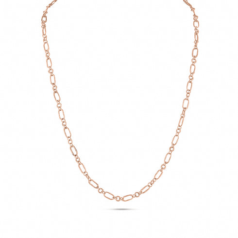 Dominique Cohen petite paperclip link chain, 22in, in 18k rose gold <span class='visuallyhidden'>Call, text 323-404-2959 for shopping help.</span>