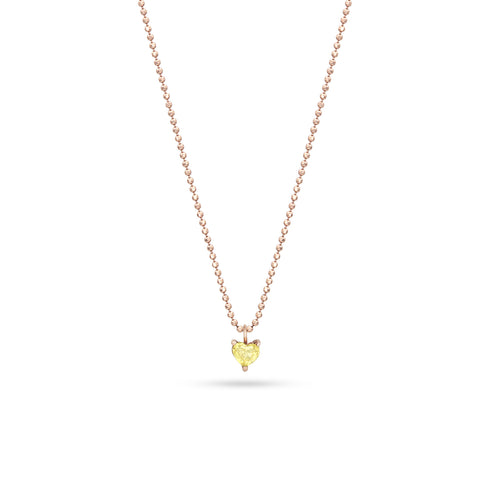 fancy yellow diamond nestled into rose gold <span class='visuallyhidden'>Call, text 323-404-2959 for shopping help.</span>