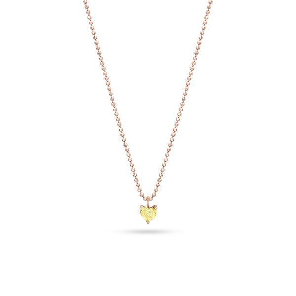 fancy yellow diamond nestled into rose gold <span class='visuallyhidden'>Call, text 323-404-2959 for shopping help.</span>
