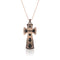 black diamond and champagne diamond intricate large cross pendant necklace,<br>each stone set by hand <span class='visuallyhidden'>Call or text 323-404-2959 if you need shopping assistance.</span>