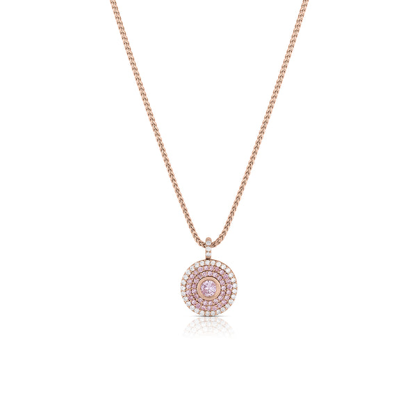 rare light pink diamond<br>pendant necklace in 18k rose gold <span class='visuallyhidden'>Call or text 323-404-2959 if you need shopping assistance.</span>