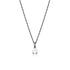 pear shaped white diamond pendant in a drop setting<br>with diamond-kissed bail and rope-style black gold chain <span class='visuallyhidden'>Call or text 323-404-2959 if you need shopping assistance.</span>
