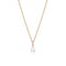 pear shaped white diamond pendant in a drop setting<br>with diamond-kissed bail and rope-style rose gold chain <span class='visuallyhidden'>Call or text 323-404-2959 if you need shopping assistance.</span>