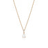 pear shaped white diamond pendant in a drop setting<br>with diamond-kissed bail and rope-style rose gold chain <span class='visuallyhidden'>Call or text 323-404-2959 if you need shopping assistance.</span>