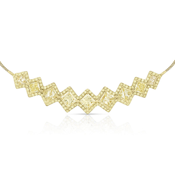 fancy yellow diamond sunburst bar pendant necklace, in yellow gold <span class='visuallyhidden'>Call, text 323-404-2959 for shopping help.</span>