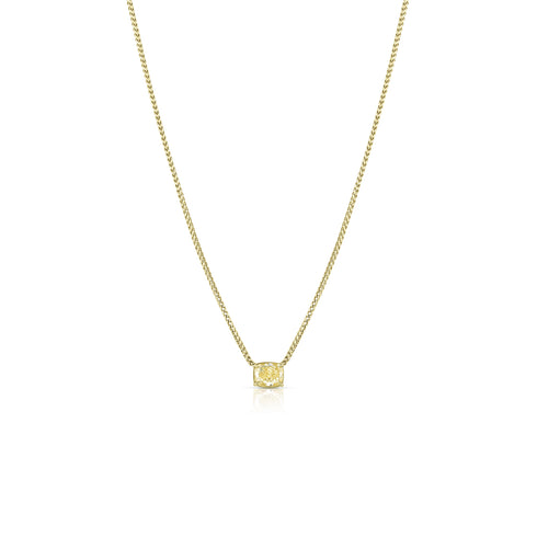 cushion cut GIA rated natural fancy yellow diamond choker<br>set in 18k yellow gold <span class='visuallyhidden'>Call or text 323-404-2959 if you need shopping assistance.</span>