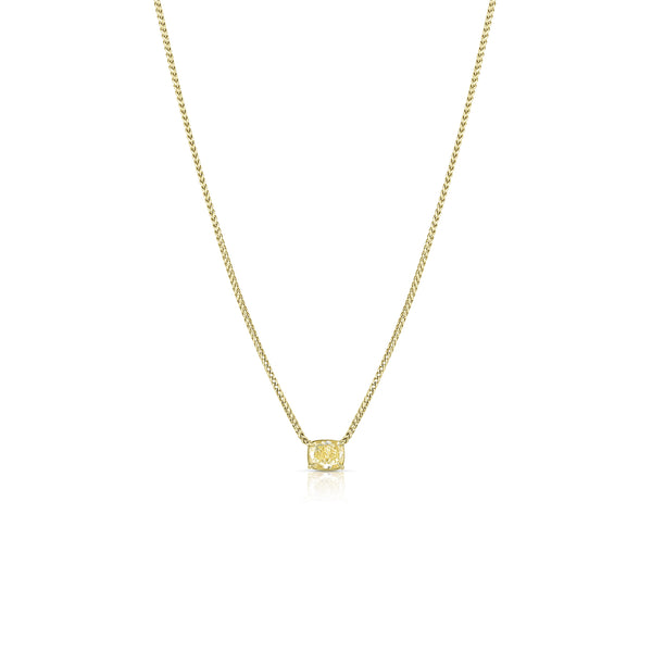 cushion cut GIA rated natural fancy yellow diamond choker<br>set in 18k yellow gold <span class='visuallyhidden'>Call or text 323-404-2959 if you need shopping assistance.</span>