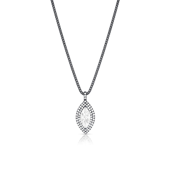 rare marquise diamond haloed in relief with two rows of diamond pave <span class='visuallyhidden'>Call or text 323-404-2959 if you need shopping assistance.</span>