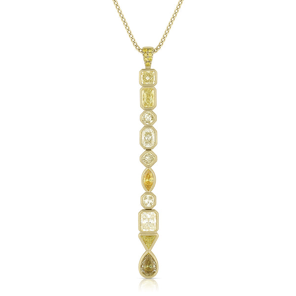 stunning fancy diamonds vertical pendant necklace<br>that moves with you <span class='visuallyhidden'>Call or text 323-404-2959 if you need shopping assistance.</span>