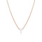 trillion cut white diamond<br>prong-set in 18k rose gold on an 18 inch chain <span class='visuallyhidden'>Call or text 323-404-2959 if you need shopping assistance.</span>