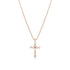one of a kind pink diamond + mixed fancy amber to yellow diamonds<br>cross pendant necklace in 18k rose gold <span class='visuallyhidden'>Call or text 323-404-2959 if you need shopping assistance.</span>