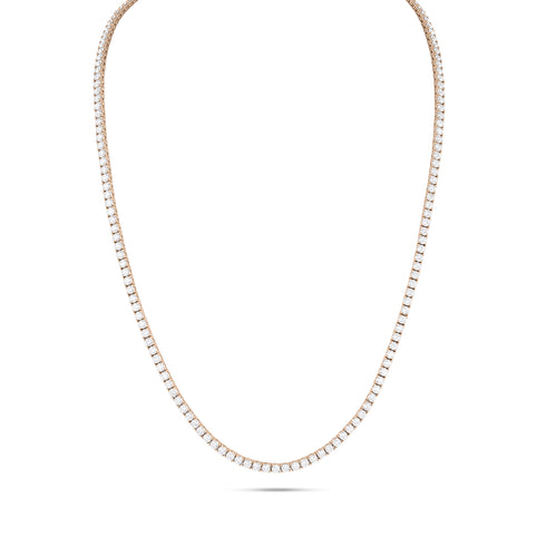 22 inch 18 carat tennis necklace, in 14k rose gold <span class='visuallyhidden'>Call, text 323-404-2959 for shopping help.</span>