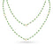 Dominique Cohen 2mm gemstone beads delicate chain necklace, in emeralds and 18k yellow gold <span class='visuallyhidden'>Call, text 323-404-2959 for shopping help.</span>