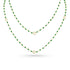 Dominique Cohen 2mm gemstone beads delicate chain necklace, in emeralds and 18k yellow gold <span class='visuallyhidden'>Call, text 323-404-2959 for shopping help.</span>