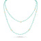 Dominique Cohen 2mm gemstone beads delicate chain necklace, in sleeping beauty turquoise and 18k yellow gold <span class='visuallyhidden'>Call, text 323-404-2959 for shopping help.</span>