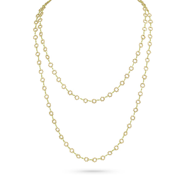 textural dominique cohen buddha link chain,<br>in solid 18k gold, 42 inch length <span class='visuallyhidden'>Call or text 323-404-2959 if you need shopping assistance.</span>