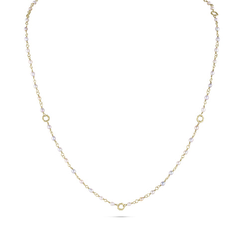 delicate keshi pearl chain necklace<br>in 18kyellow gold <span class='visuallyhidden'>Call or text 323-404-2959 if you need shopping assistance.</span>