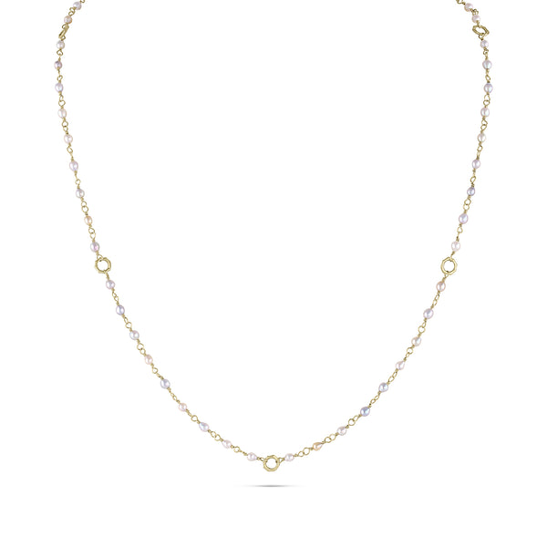 delicate keshi pearl chain necklace<br>in 18kyellow gold <span class='visuallyhidden'>Call or text 323-404-2959 if you need shopping assistance.</span>