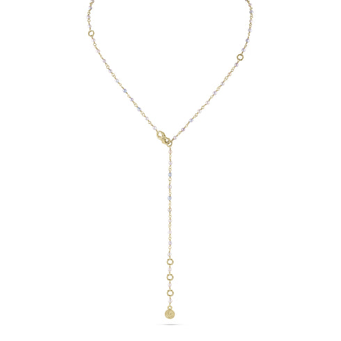 wear traditional swoop style, or, as shown, lariat style<br><span class='visuallyhidden'>Call or text 323-404-2959 if you need shopping assistance.</span>fastening the lobster clasp to any of the feature links