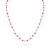 Dominique Cohen oval gemstone beads delicate chain necklace, in pink tourmaline and 18k rose gold <span class='visuallyhidden'>Call, text 323-404-2959 for shopping help.</span>