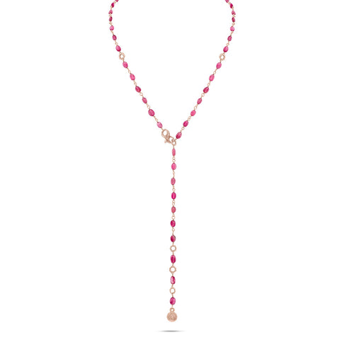 22 inch sis, clasped lariat style.<br>fasten the lobster clasp to any feature link within either the 22 or 42 inch necklaces <span class='visuallyhidden'>Call or text 323-404-2959 if you need shopping assistance.</span>