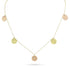 The original five-coin necklace by Dominique Cohen, as worn on The Newsroom, in 18k rose and yellow golds <span class='visuallyhidden'>Call, text 323-404-2959 for shopping help.</span>