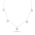 The original five-coin necklace by Dominique Cohen, as seen on The Newsroom, here in 18k white gold <span class='visuallyhidden'>Call, text 323-404-2959 for shopping help.</span>