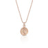 Dominique Cohen petite goddess coin delicate pendant necklace, in 18k rose gold <span class='visuallyhidden'>Call, text 323-404-2959 for shopping help.</span>