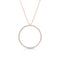Dominique Cohen large diamond halo open circle pendant necklace, in white diamonds and 18k rose gold <span class='visuallyhidden'>Call, text 323-404-2959 for shopping help.</span>