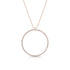 Dominique Cohen large diamond halo open circle pendant necklace, in white diamonds and 18k rose gold <span class='visuallyhidden'>Call, text 323-404-2959 for shopping help.</span>
