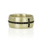 diamond eternity cross cigar band ring, in black diamonds and 18k yellow gold <span class='visuallyhidden'>Call, text 323-404-2959 for shopping help.</span>