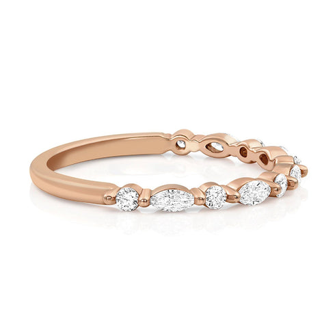 diamond east-west marquise stacking ring, side view <span class='visuallyhidden'>Call, text 323-404-2959 for shopping assistance</span>