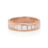Art deco princess cut white diamonds band, in rose gold <span class='visuallyhidden'>Call, text 323-404-2959 for shopping help.</span>
