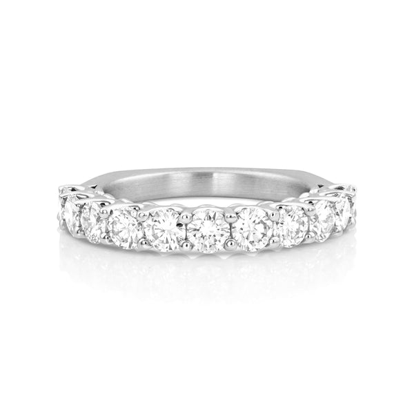 euroshank diamond ring, in white diamonds and white gold, head-on view <span class='visuallyhidden'>Call, text 323-404-2959 for shopping help.</span>