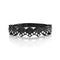 Art deco fan stacking ring with white diamonds, in black gold <span class='visuallyhidden'>Call, text 323-404-2959 for shopping help.</span>
