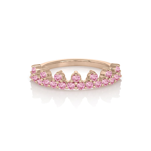pink sapphire crown ring, in rose gold<span class='visuallyhidden'>. Contact the Beverly Hills store at 323-404-2959 or through this website for assistance.</span>