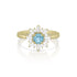 aquamarine and white diamond starburst ring, in yellow gold <span class='visuallyhidden'>Call, text 323-404-2959 for shopping help.</span>