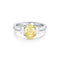 fancy light yellow oval diamond ring bookended in white diamonds;<br>yellow diamond set in yellow gold, rest of ring in platinum <span class='visuallyhidden'>Call or text 323-404-2959 if you need shopping assistance.</span>
