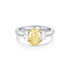 fancy light yellow oval diamond ring bookended in white diamonds;<br>yellow diamond set in yellow gold, rest of ring in platinum <span class='visuallyhidden'>Call or text 323-404-2959 if you need shopping assistance.</span>