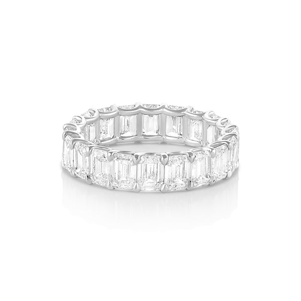 north-south emerald cut diamond eternity band<br>in 18K white gold <span class='visuallyhidden'>Product photo; text, call 323-404-2959 for shopping assistance.</span>