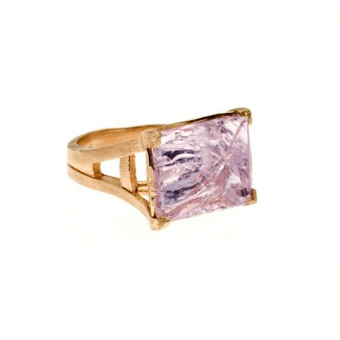 amethyst tranquility cocktail ring with pretty bridge band <span class='visuallyhidden'>Call, text 323-404-2959 for shopping help.</span>