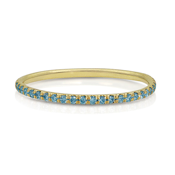 must-have microstacker diamond eternity ring, in blue diamonds and yellow gold <span class='visuallyhidden'>Call, text 323-404-2959 for shopping help.</span>