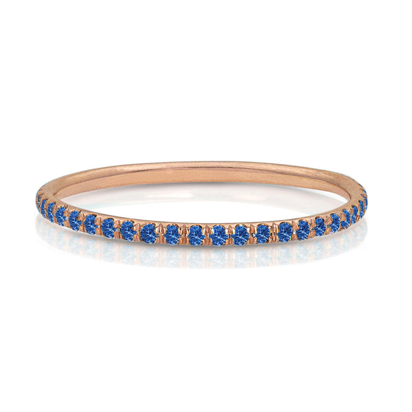 delicate eternity stack ring in blue sapphires<br>— a timeless beauty you will wear, and wear <span class='visuallyhidden'>Call or text 323-404-2959 if you need shopping assistance.</span>