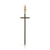 Dominique Cohen tall narrow diamond cross enhancer, hinged bail, in black diamonds and 18k yellow gold <span class='visuallyhidden'>Call, text 323-404-2959 for shopping help.</span>