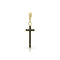 narrow medium cross enhancer on hinged bail, in black diamonds and yellow gold <span class='visuallyhidden'>Call, text 323-404-2959 for shopping help.</span>