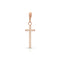 champagne diamond narrow cross pendant (medium), <br>in 18k rose gold <span class='visuallyhidden'>Call, text 323-404-2959 for shopping help.</span>