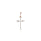 limited edition diamond baguettes cross enahncer, hinged bail, in rose gold <span class='visuallyhidden'>Call, text 323-404-2959 for shopping help.</span>