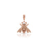 bee charm with black diamond eyes, on hinged bail, in rose gold <span class='visuallyhidden'>Call, text 323-404-2959 for shopping help.</span>
