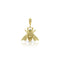 bee charm with black diamond eyes, on hinged bail, in yellow gold <span class='visuallyhidden'>Call, text 323-404-2959 for shopping help.</span>